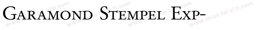 Garamond Stempel Exp字体转换